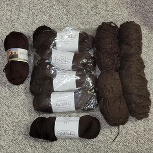 Knit Picks Brown Chunky Wool Yarn Bundle